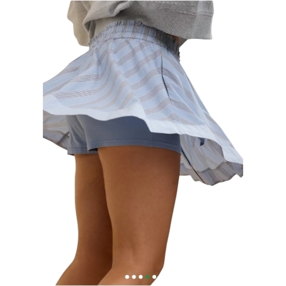 aerie XXL Light Blue Striped Boxer Skort Preppy Old Money Boxer Short Trend - Picture 4 of 10